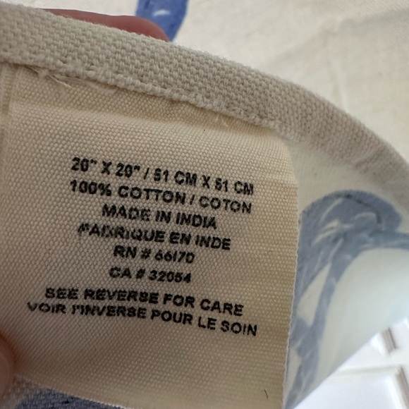 Anthropologie White and Blue Rope Print Tea Towel (set of 4) - Picture 4 of 4